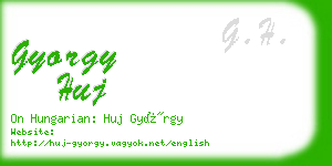 gyorgy huj business card